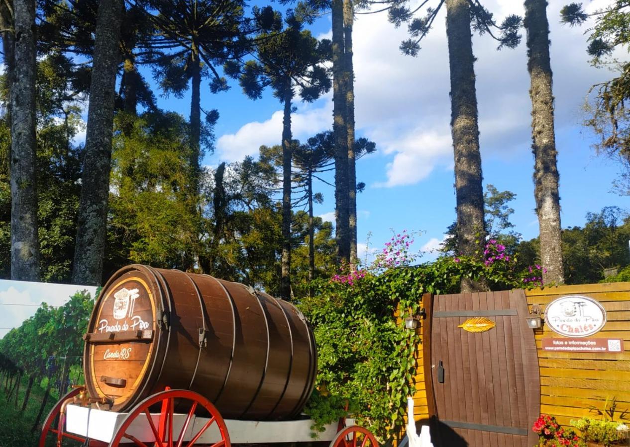 Chale Tematico Em Pipa De Vinho - Parada Da Pipa Chales Canela Exterior photo